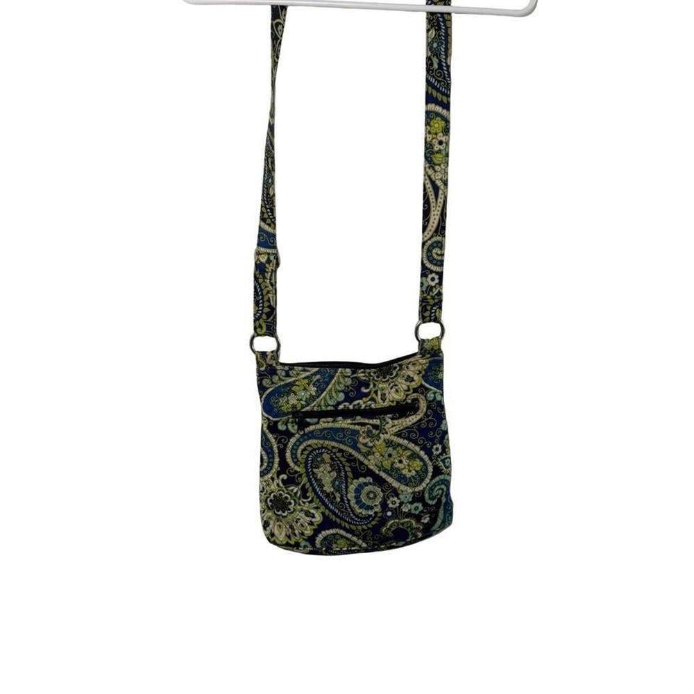 Vera Bradley Night and Day Indigo Paisley Quilted Cotton Crossbody Bag